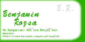 benjamin rozsa business card